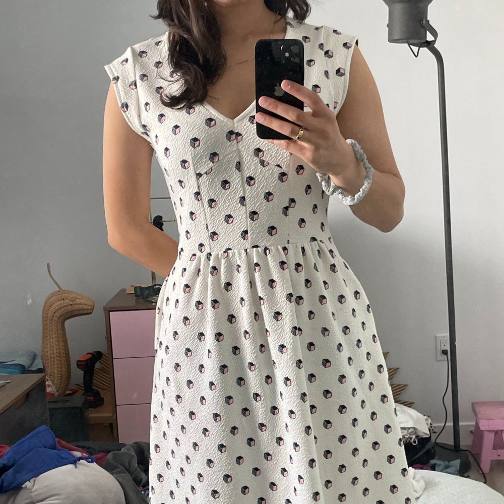 Structured Work Fit and Flare Summer Dress